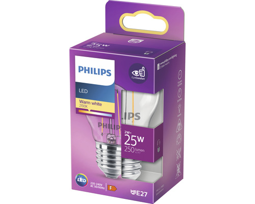 LED druppellamp P45 helder E27/2W (25W) 250 lm 2700 K warm wit