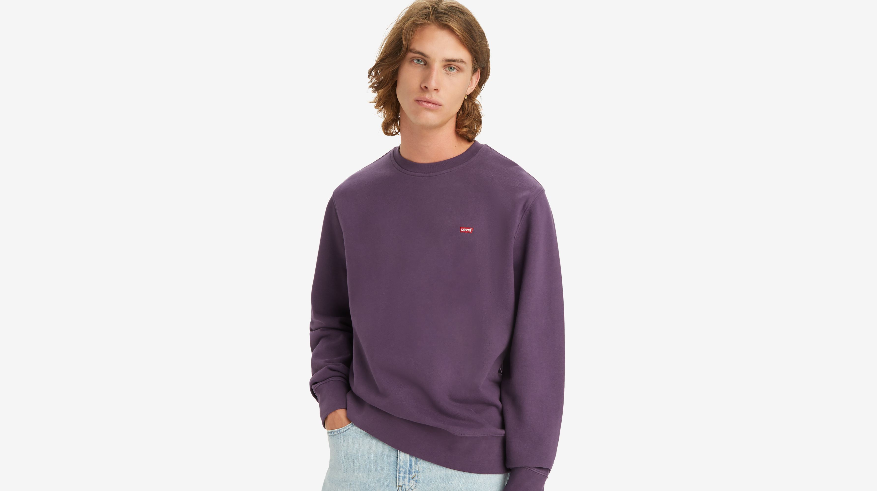 Sweat-shirt à col rond Original Housemark - Single Dye Navy Cosmos - Violet