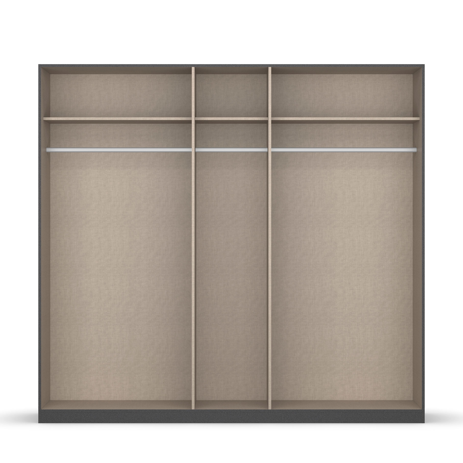 Drehtürenschrank - grau - Artisan Eiche - 226 cm