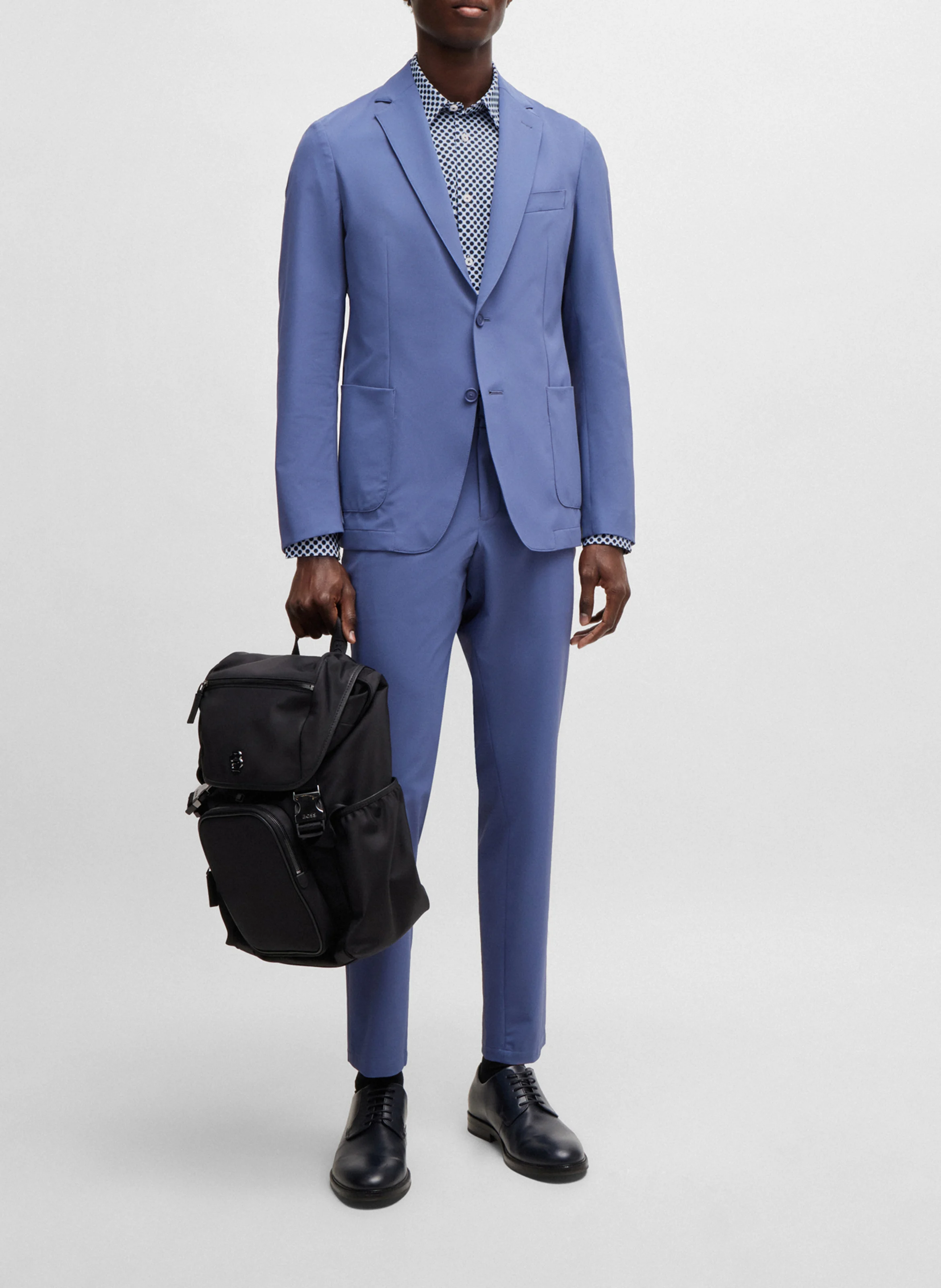 Chemise slim fit imprimée | Bleu