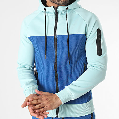 Ensemble De Survetement E379 Bleu Clair Bleu Roi