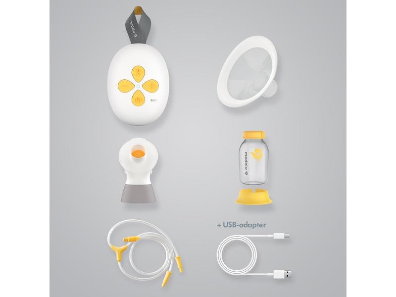 MEDELA Milchpumpe New Solo Elektrisch Einzelmilchpumpe für Zuhause oder Unterwegs