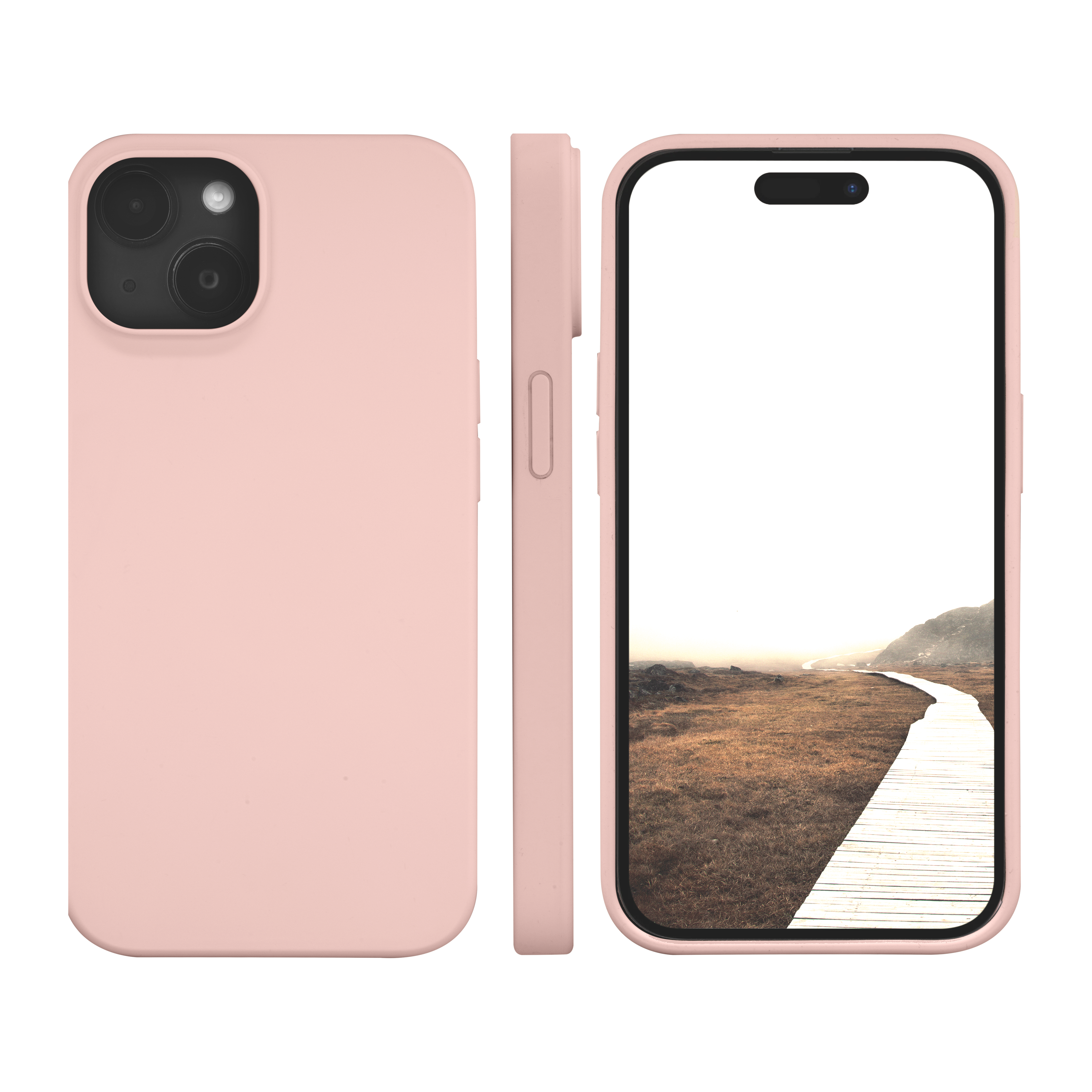 iPhone 15 MagSafe Silikon Case Hülle Monaco Recycled (MO61PISA1833) - Pink Sand