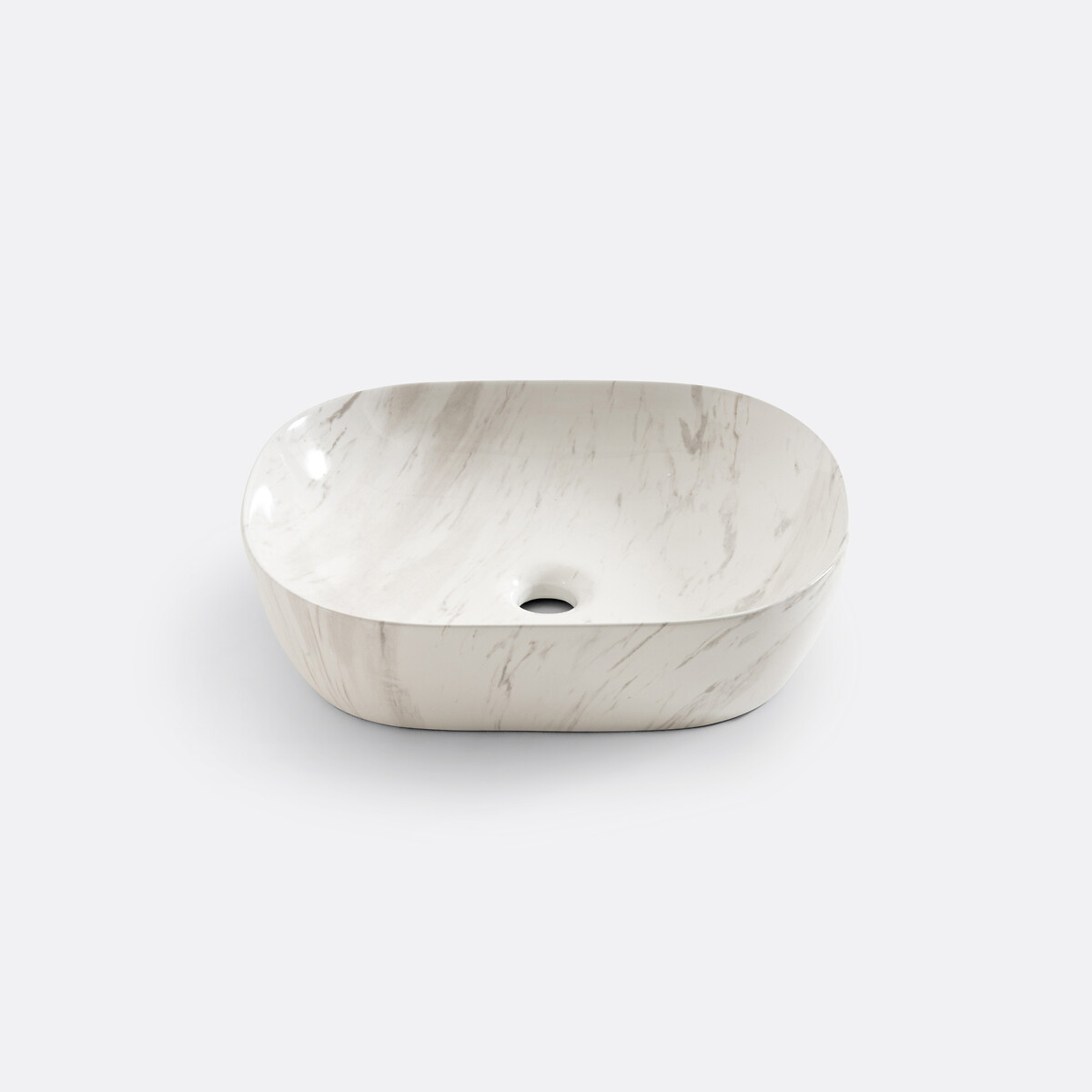 LA REDOUTE INTERIEURS<br>Lavatório oval de cerâmica com efeito mármore, Mabel