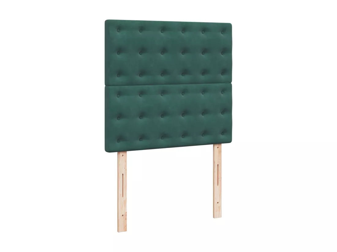 Sommier à lattes de lit et matelas Vert foncé 80x200 cm Velours