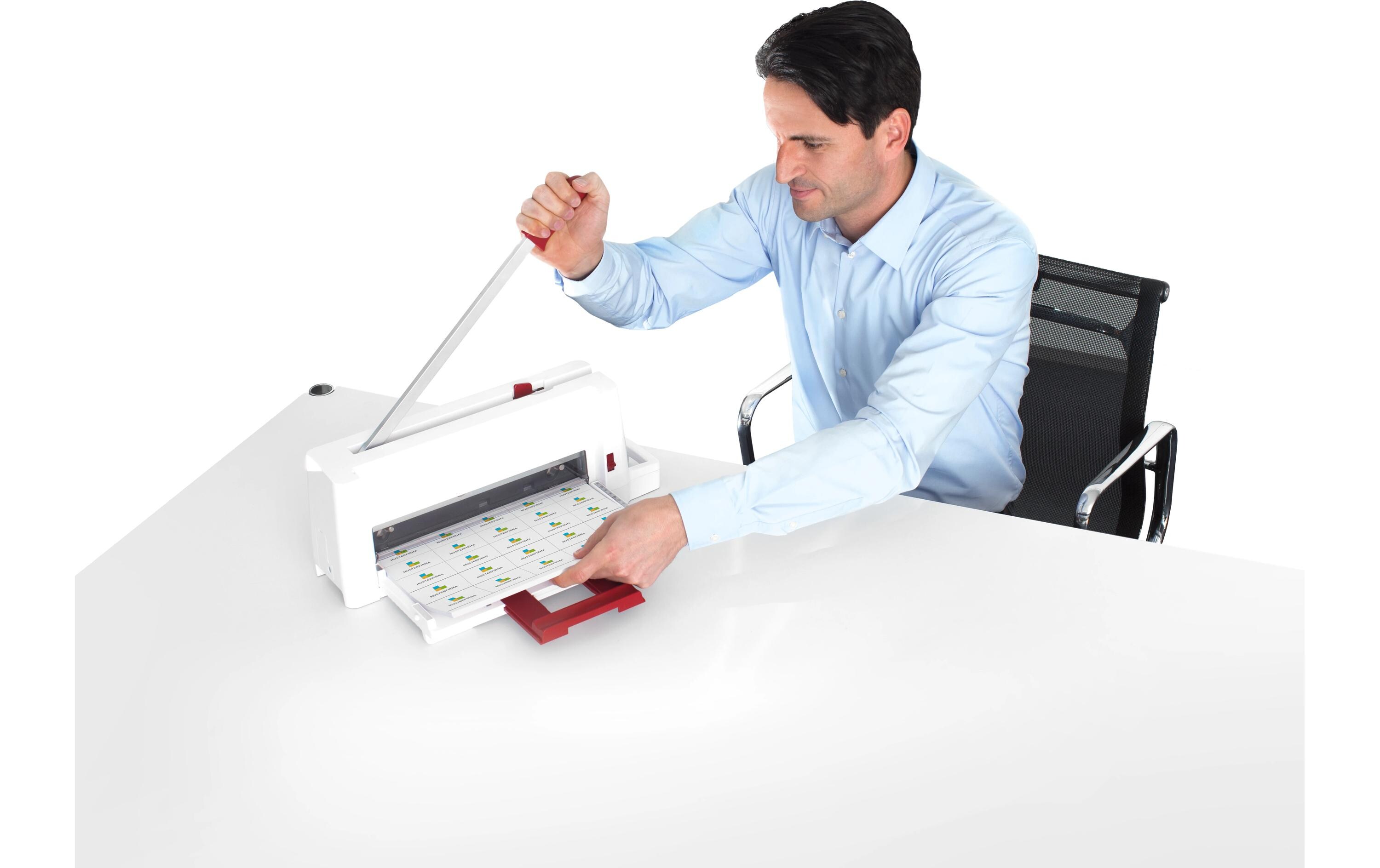 Schneidegerät 3006 Schnittlänge 30 cm, 60 Blatt<br>Tragbarer Büro-Stapelschneider für kleine Formate