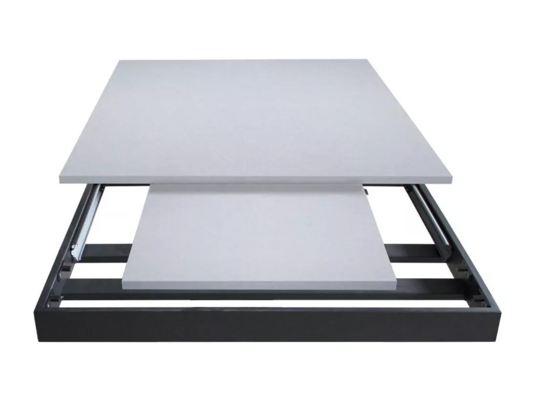 Table extensible 90x160/220 cm Cumar Chêne Nature cadre Anthracite