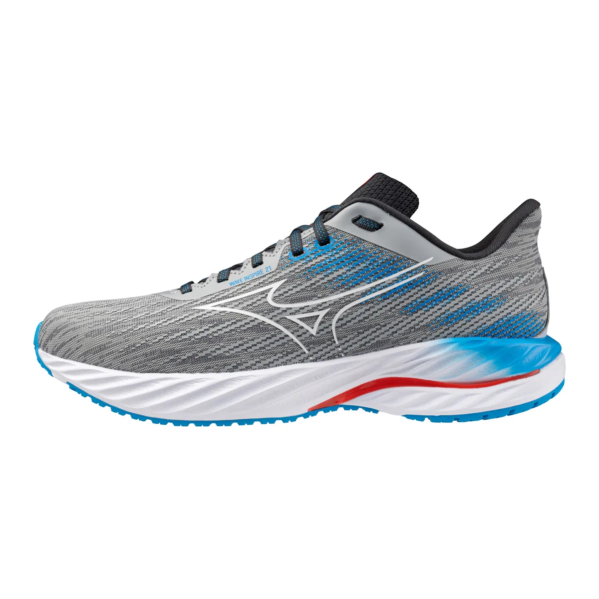 Mizuno Men's Wave Inspire 21 Pearl Blue/white/blue Pace