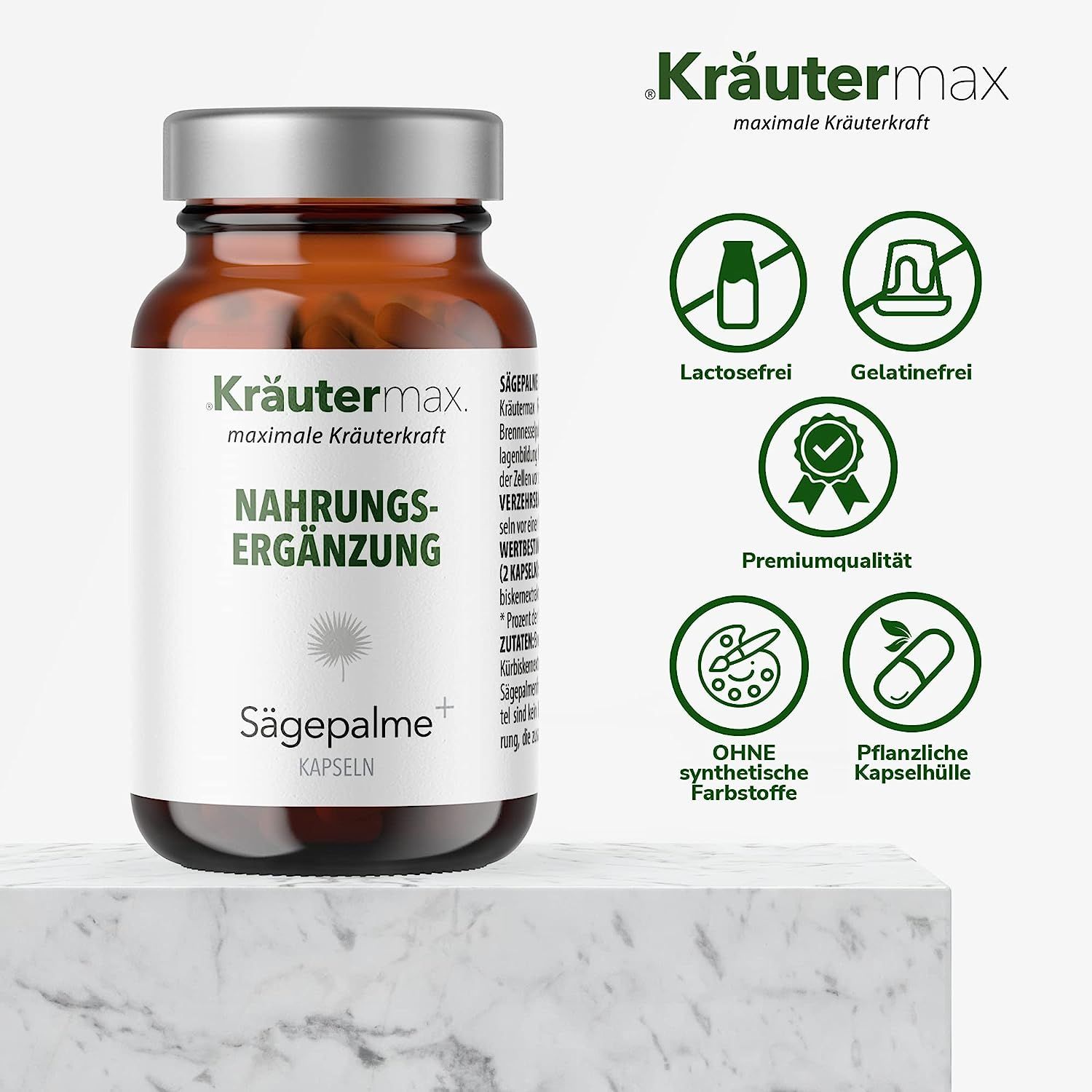 Kräutermax Sägepalme plus Brennnessel und Kürbiskern Kapseln
