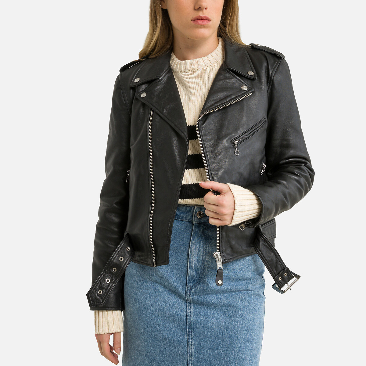 SCHOTT<br>Perfecto em pele de cordeiro, LCW8600