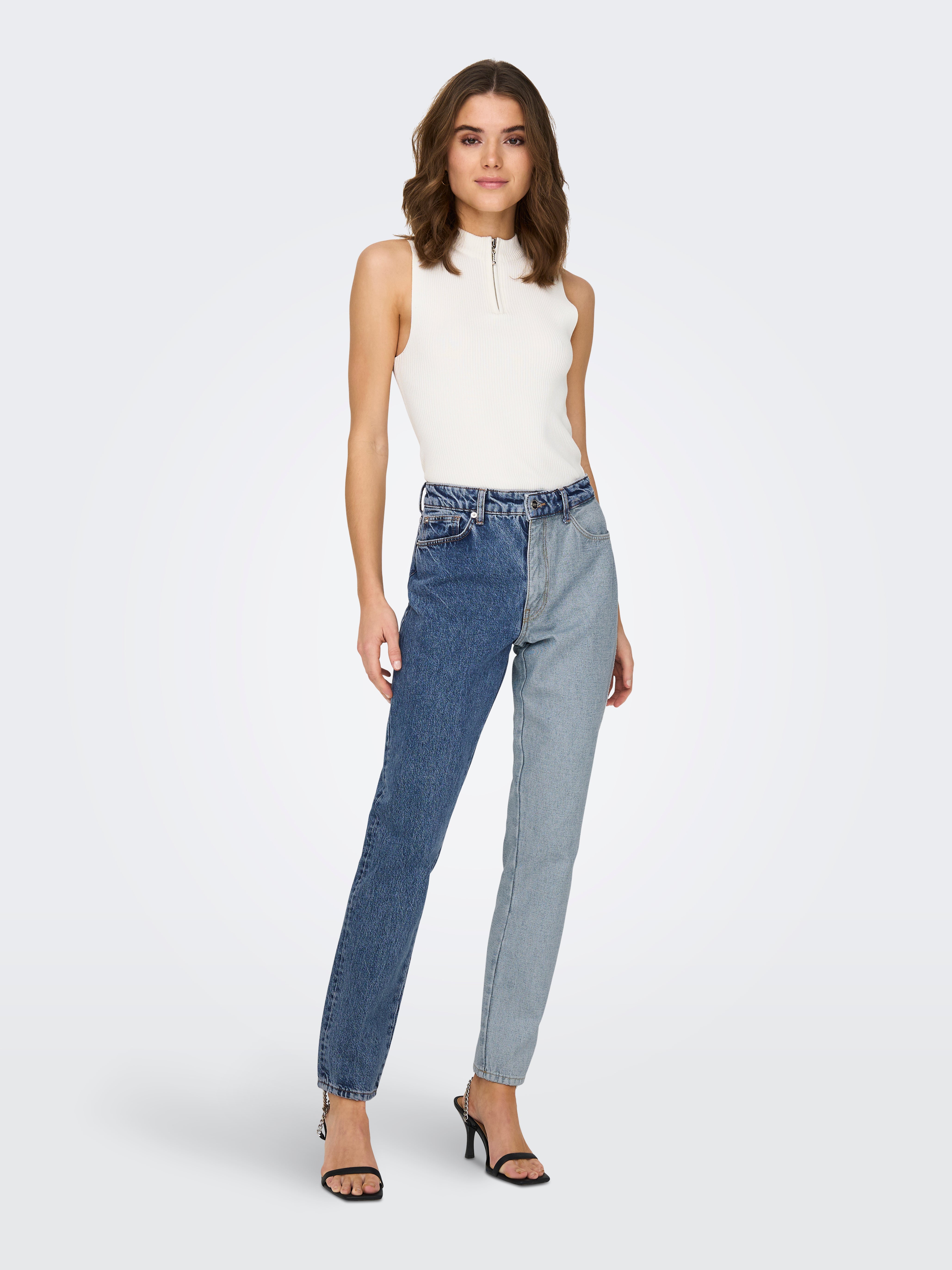 ONLLINDA Hohe Taille Hohe Taille Jeans Medium Blue Denim