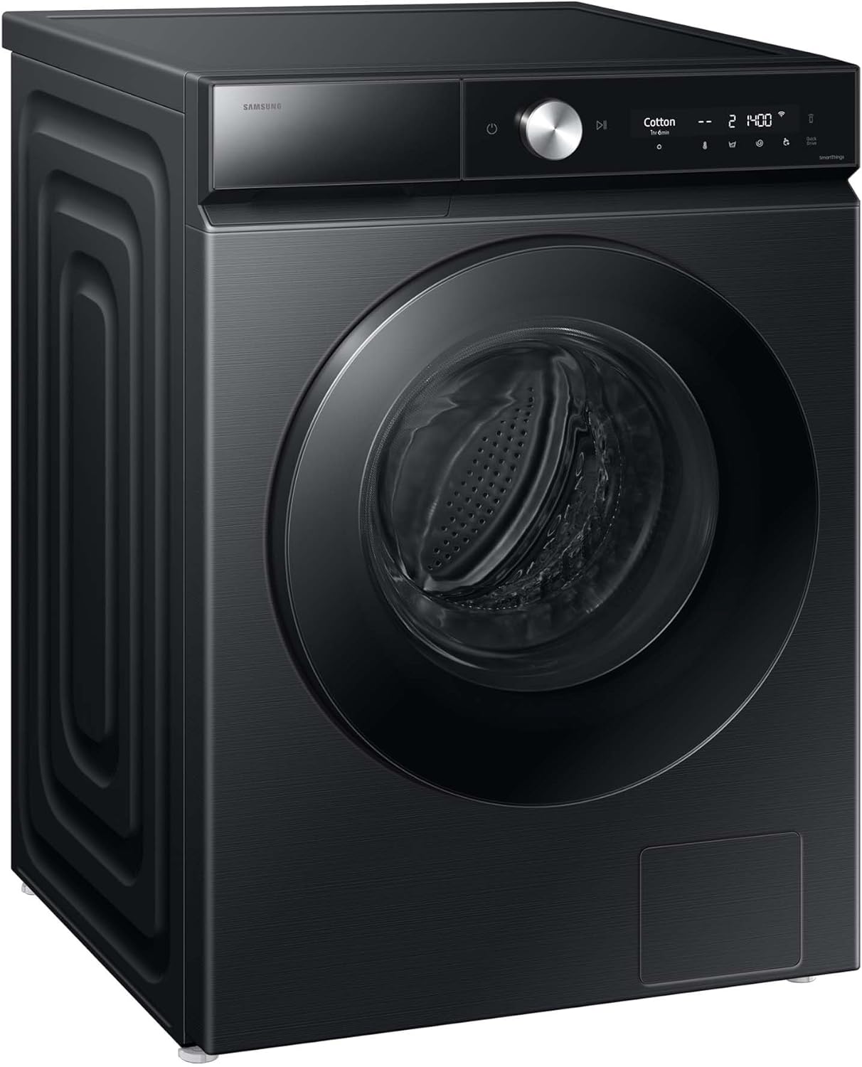 Samsung WD90DB8B85GBU2 Bespoke AI Waschtrockner, 9+6 kg, EEK: D/A (-10%), Waschmaschine und Trockner in einem, QuickDrive, AI Ecobubble, AI Wash, SuperSpeed 39 Min. Waschprogramm, Schwarz