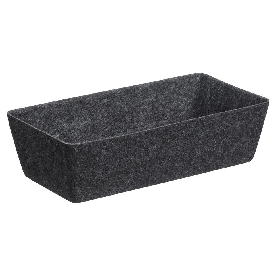 Opbergmand Vilt Antraciet 38x18,5x10cm