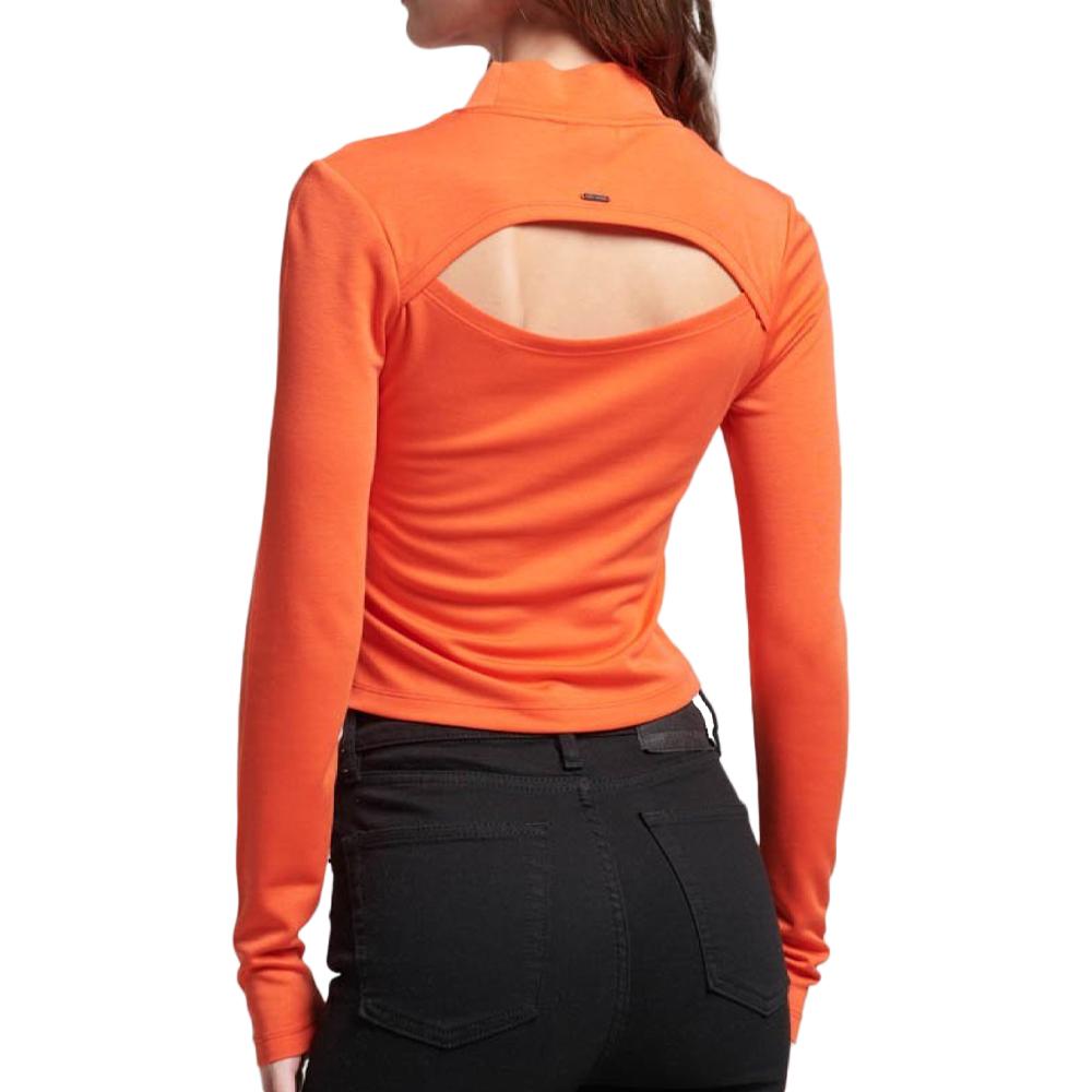 Superdry T-Shirt Manches Longues Orange Femme Superdry Open Back