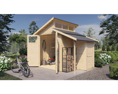 Tuinhuis Konsta Studio Set 2 met vloer 328 x 240 cm naturel