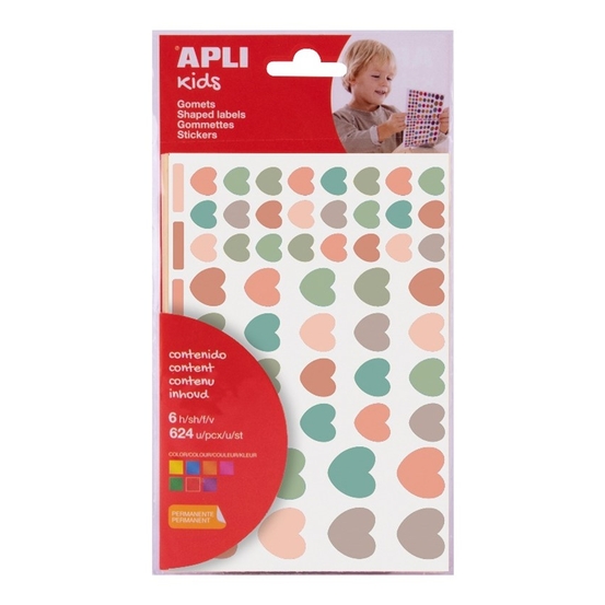 Gommettes cœurs couleur nordik