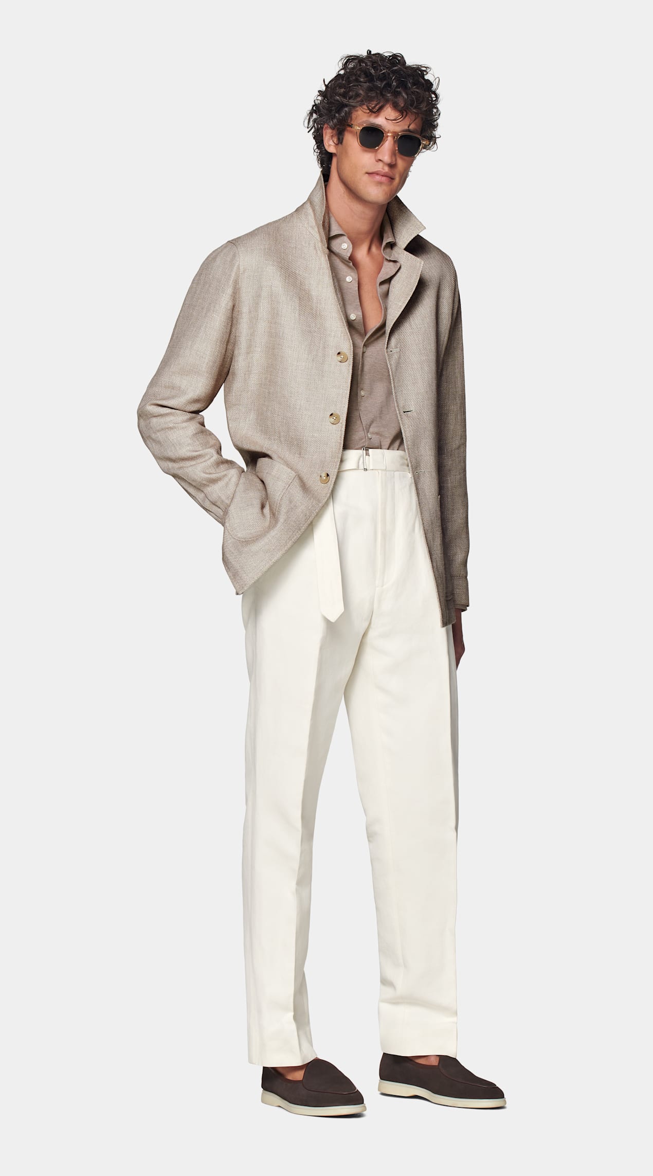 Veste chemise coupe Relaxed marron moyen
