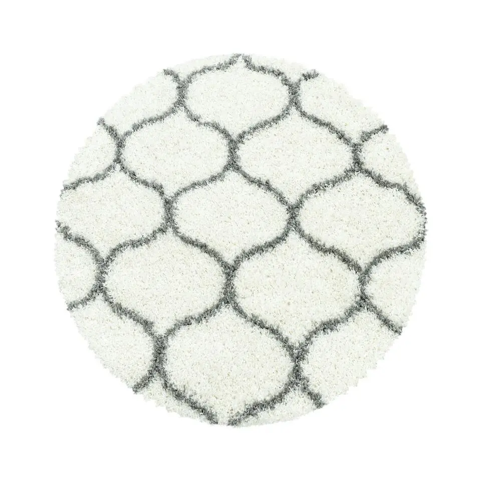 Opera Soft Shaggy Rond Hoogpolig Vloerkleed Cream - 160 CM ROND