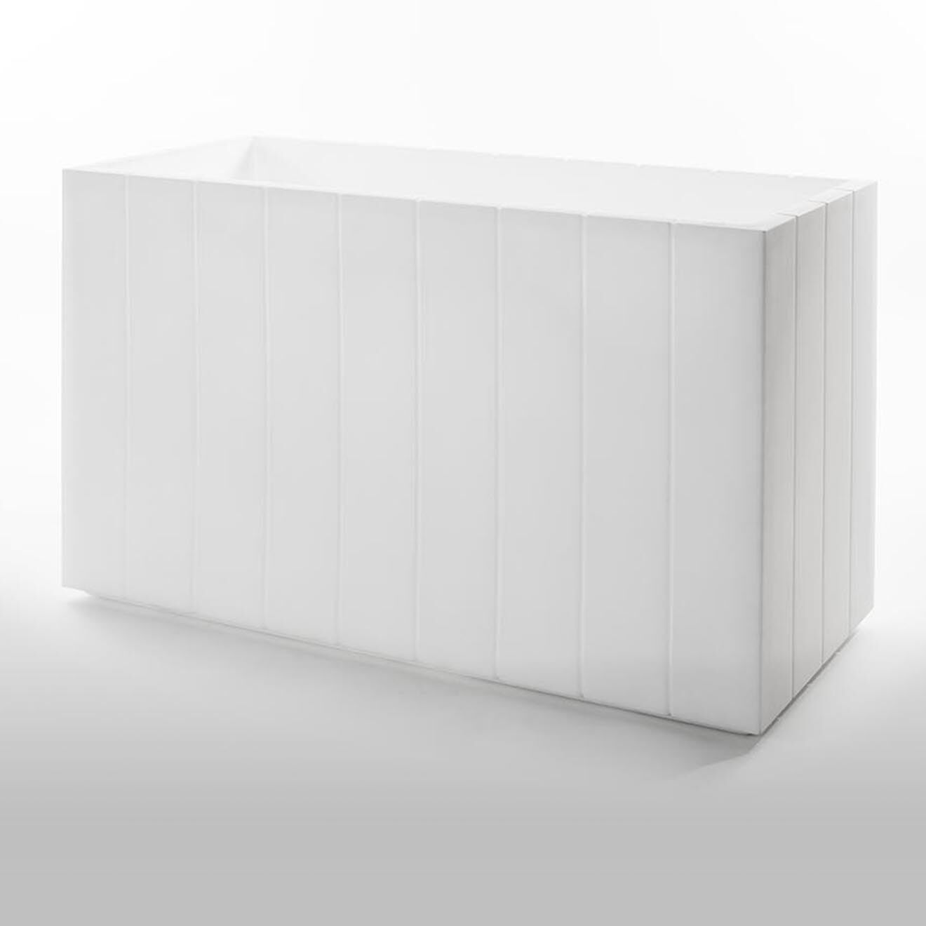 Serralunga Jardinière Design par Raffaella Mangiarotti blanche - 100x60x45 cm