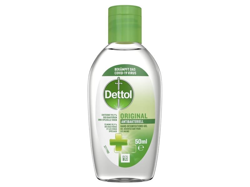 Dettol Desinfektionsgel Hand 50 ml Antibakterielles Desinfektionsmittel für die Hände in Reisegrösse