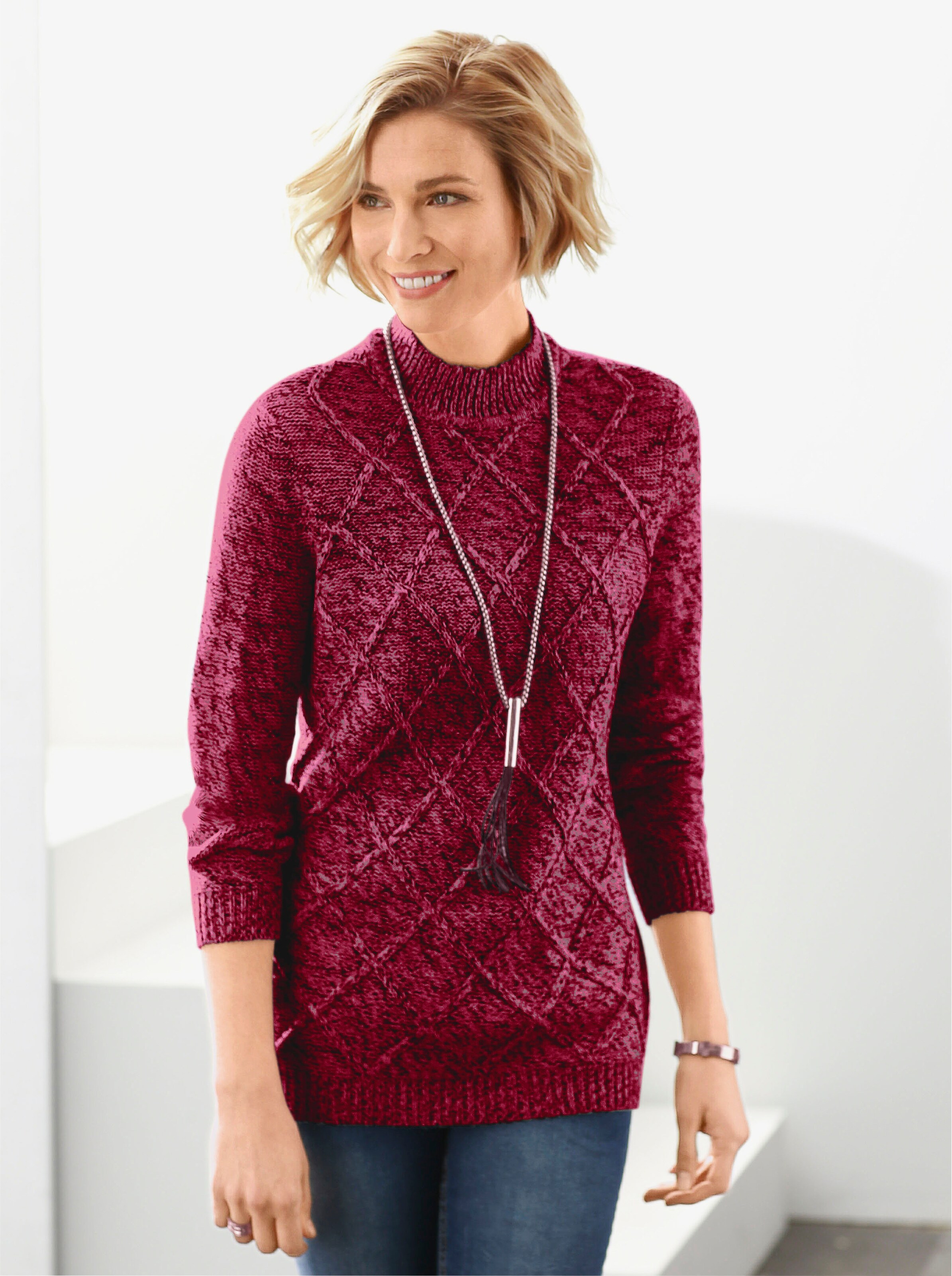 Stehkragenpullover