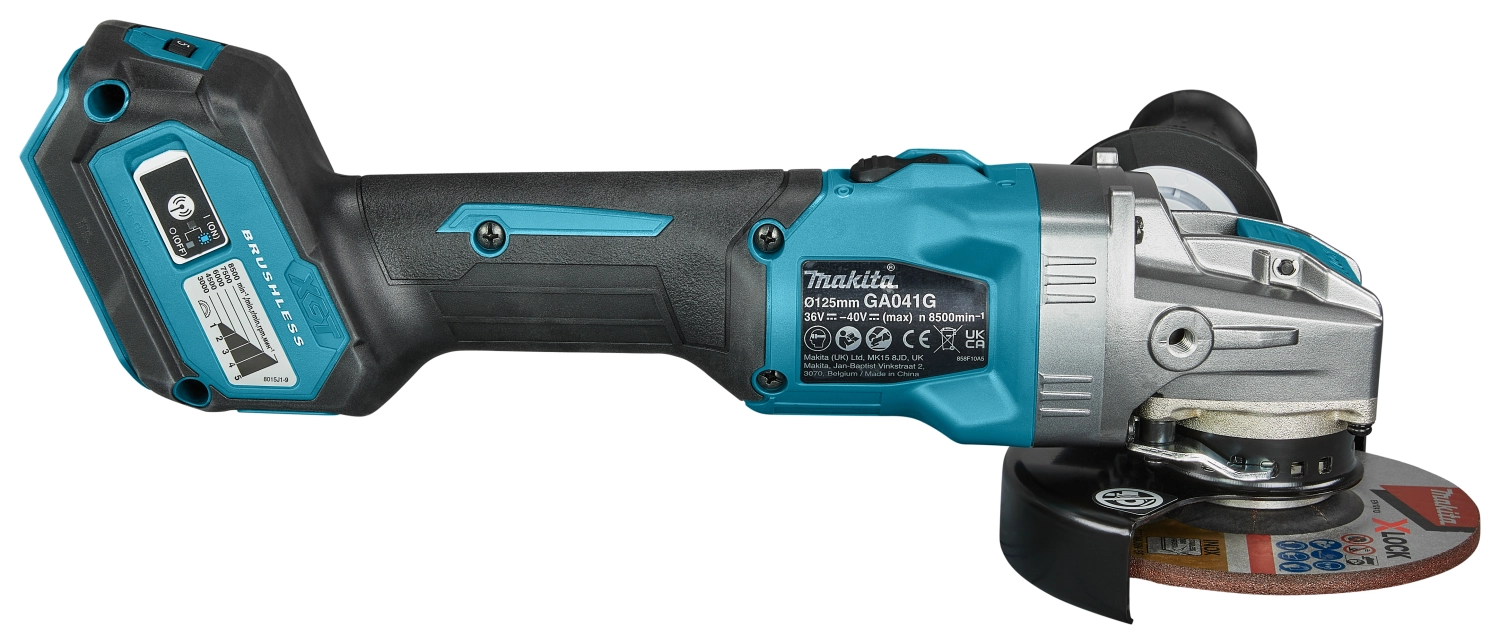 Makita GA041GZ 40V Max Li-Ion accu haakse slijper body - X-Lock - 125mm
