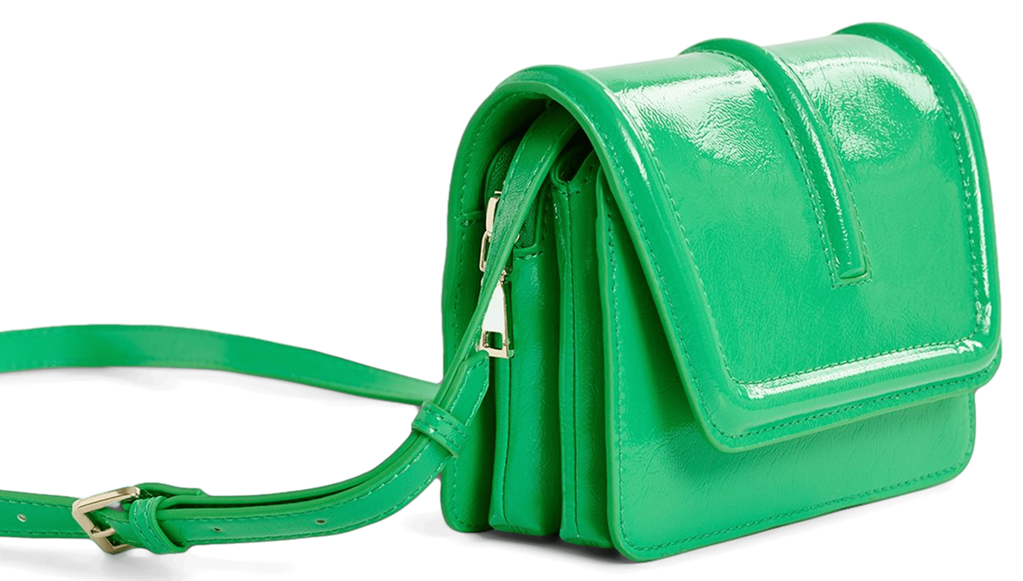 GEENA - Sac bandoulière verni | Vert