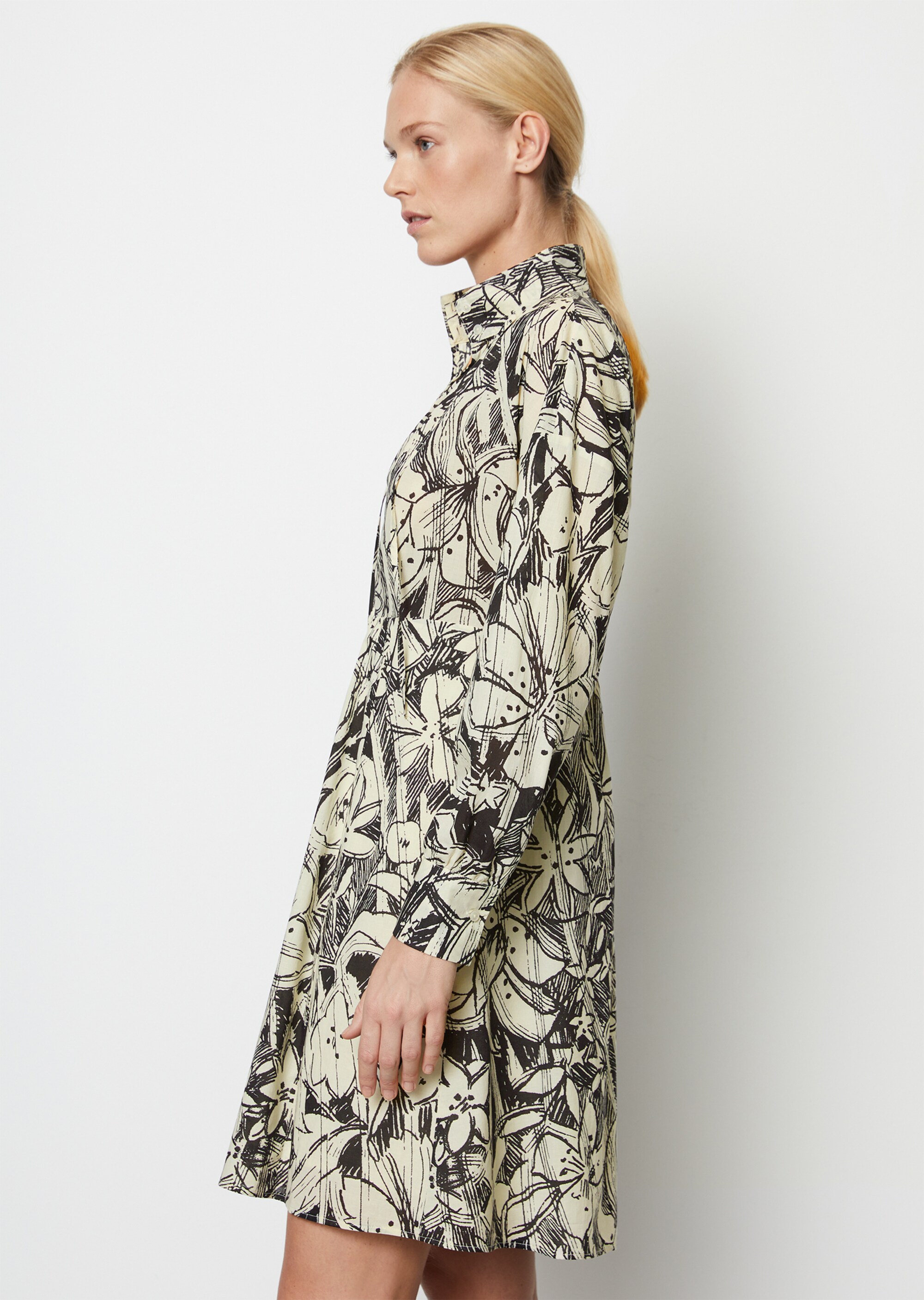 Print-Kleid A-Shape aus reiner Baumwolle