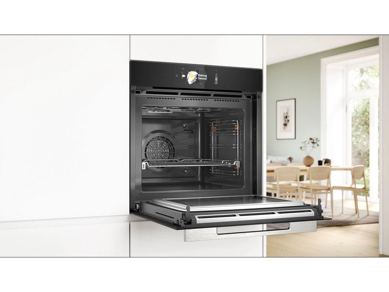 Bosch Einbaubackofen HMG778NB1 Schwarz Einbaubackofen mit Mikrowellenfunktion