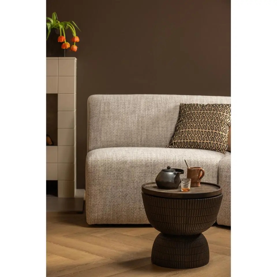 WOOOD Samson Bijzettafel - Fiber Clay - Coffee - 35x40x40