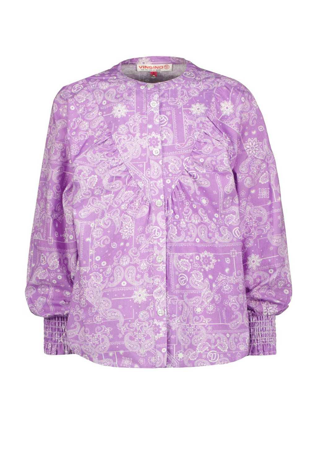Vingino gebloemde blouse Larith paars