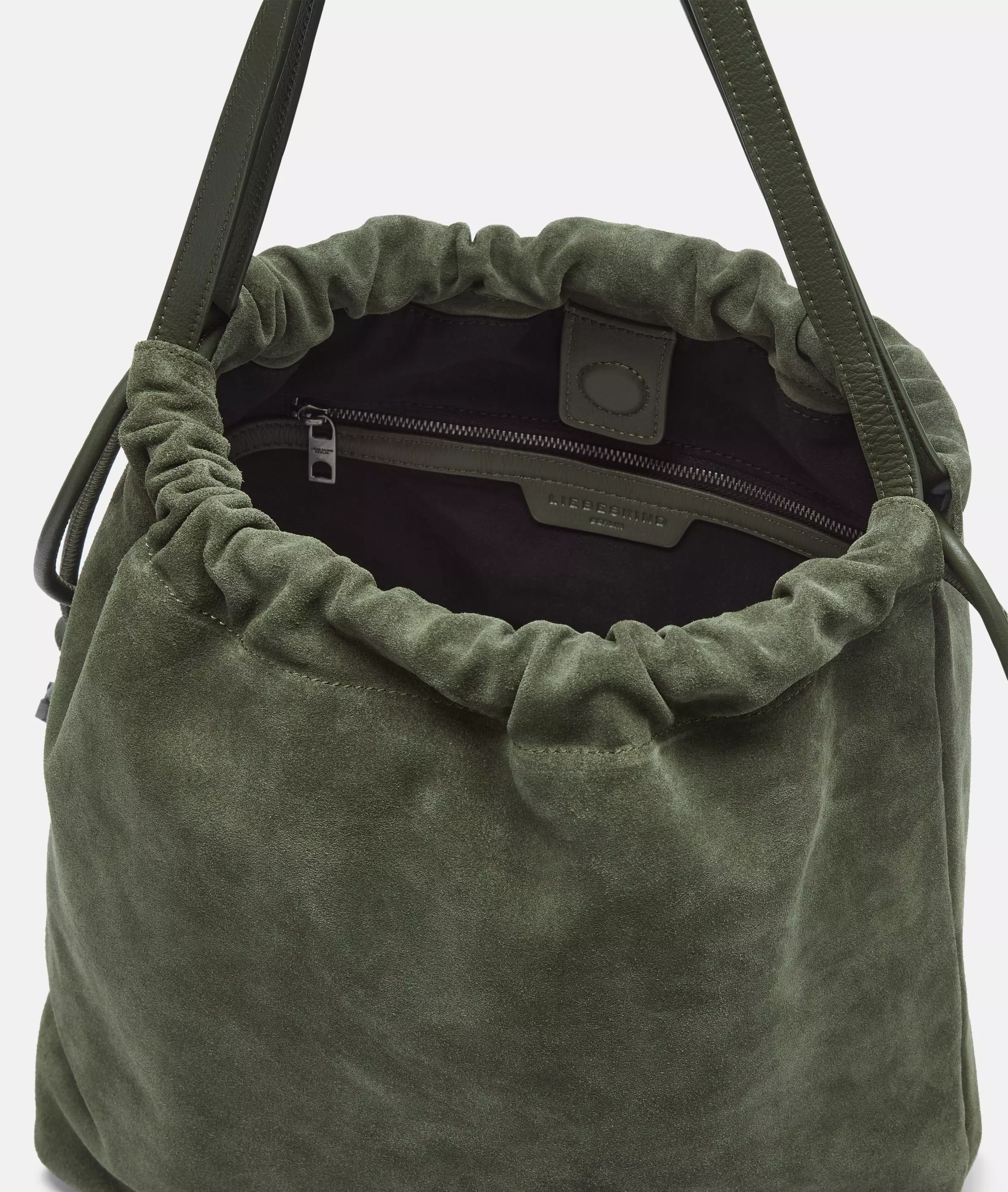 Lya Hobo M Spacious pouch bag made from soft suede