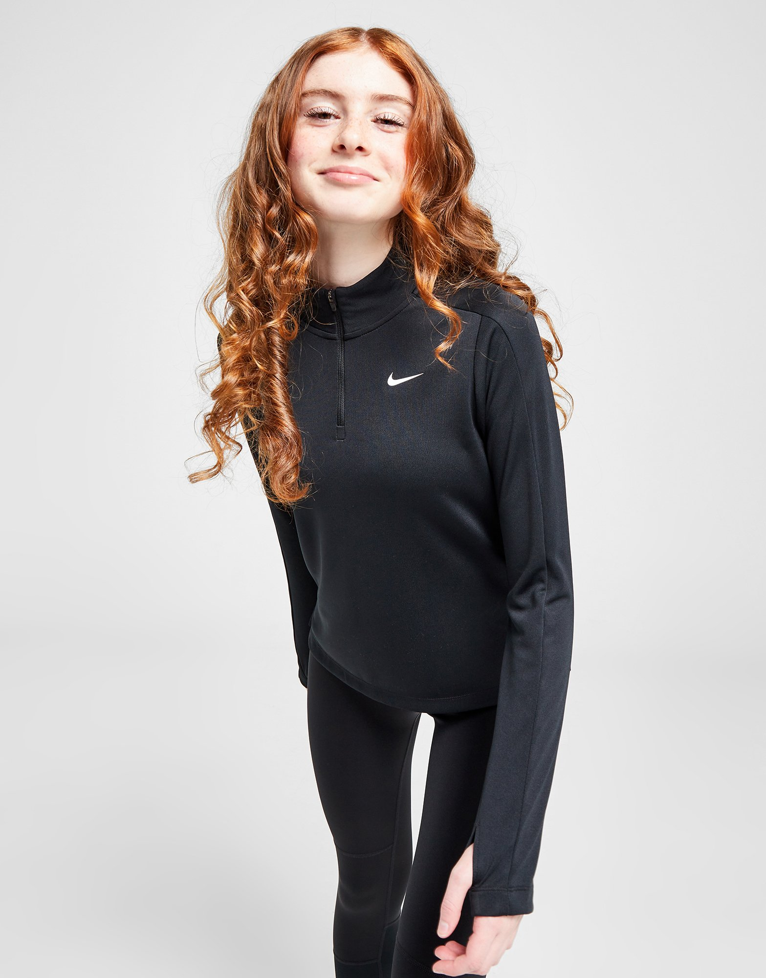 Nike Girls' Fitness Long Sleeve 1/2 Zip Top Junior