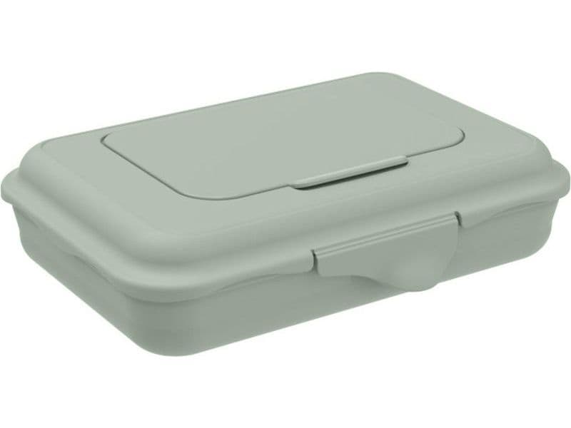 Rotho Babydesign Feuchttücher-Box TILO Sage Green 0.45 l Feuchttücherbox für zu Hause und unterwegs