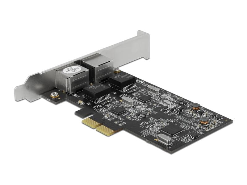 Delock Netzwerkkarte 2x 2.5 Gbps RJ-45 PCI-Express x2 PCI Express x2 Karte auf 2 x RJ45 2.5 Gigabit LAN RTL8125