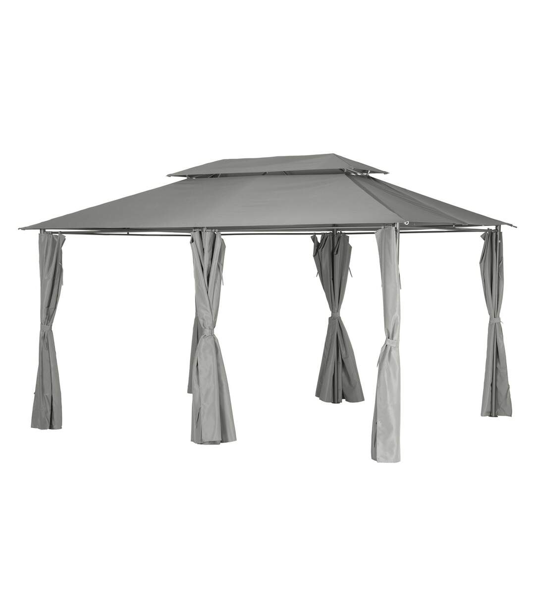 Tonnelle de jardin Thira - L. 4 x l. 3 m - Gris ardoise