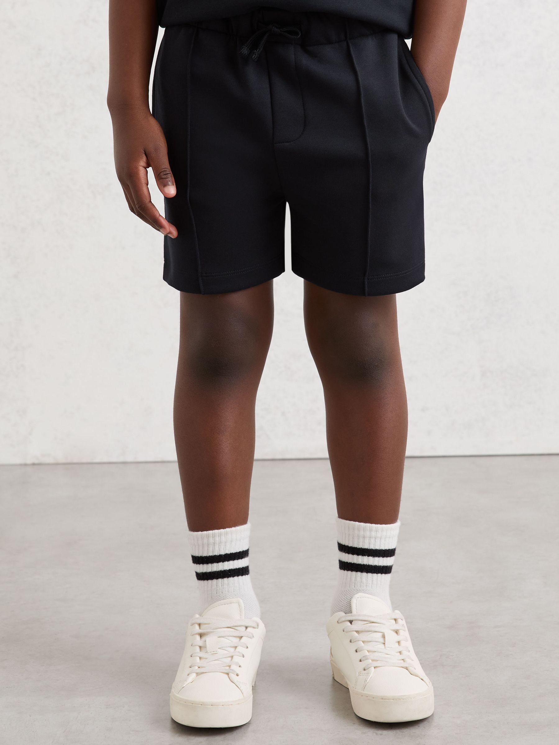 Reiss Peter Interlock Drawstring Pintuck Shorts