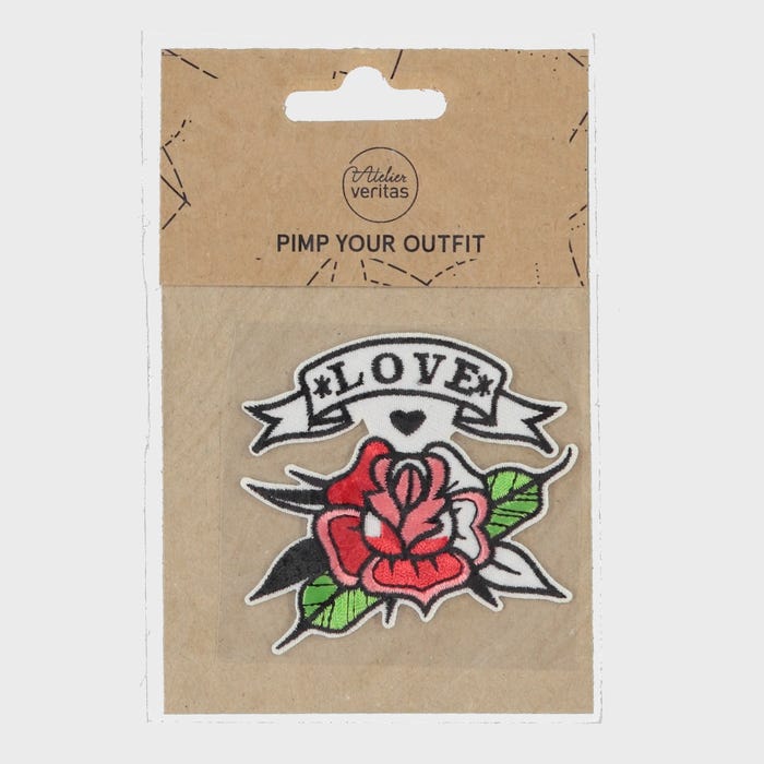 Atelier Veritas-Patch met rozen 6x7cm