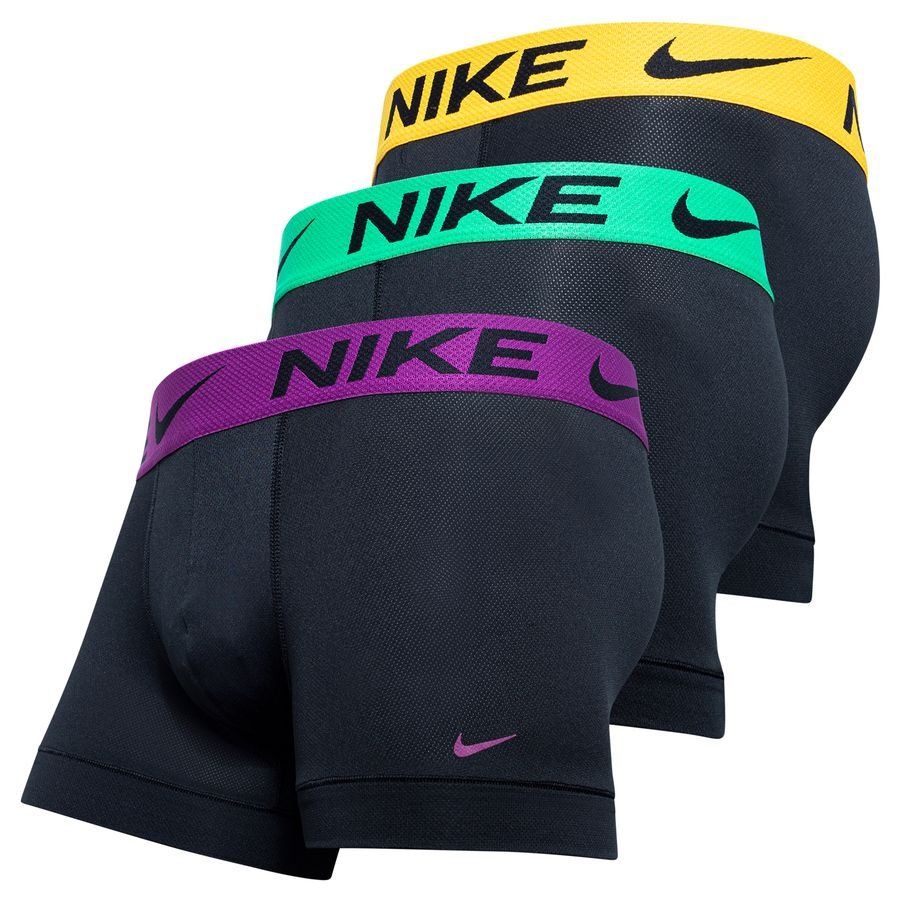 Nike Boxers Dri-FIT Pack de 3 - Noir/Violet/Vert/Jaune
