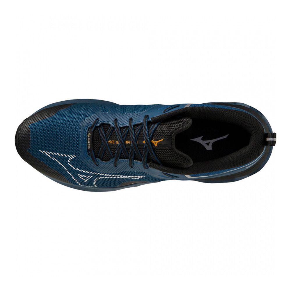 Mizuno WAVE IBUKI 4 GTX - Chaussures trail Homme blue opal/black/zinnia