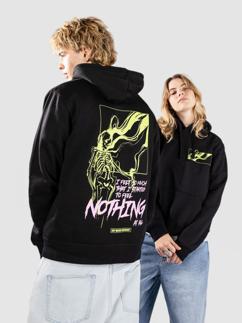 Any Means Necessary Felt So Much Hoodie black