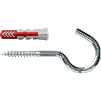 Fischer Universeelplug DuoPower 10x50mm met grote haak 2 stuks