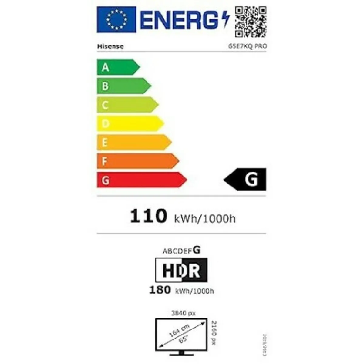 HISENSE 65E7K PRO - 65 pouces