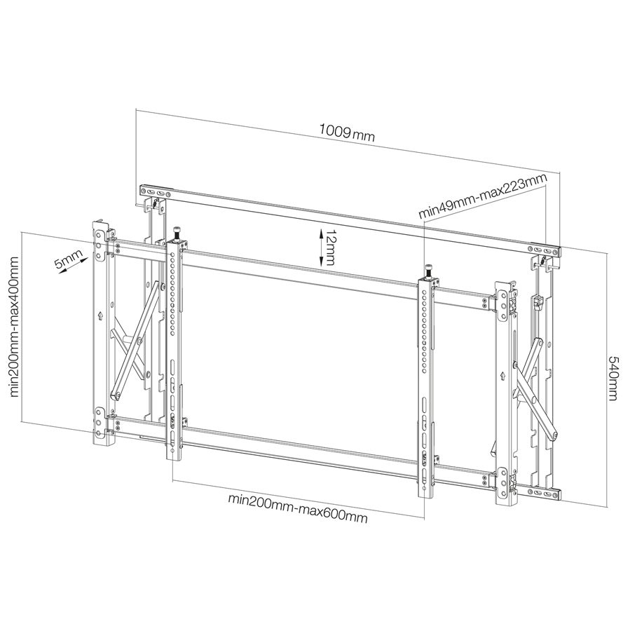 Neomounts LED-VW1750 BLACK wandsteun voor flatscreen