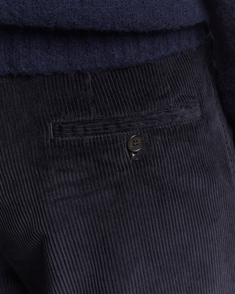 Incotex Regular Fit British Corduroy Trousers Navy