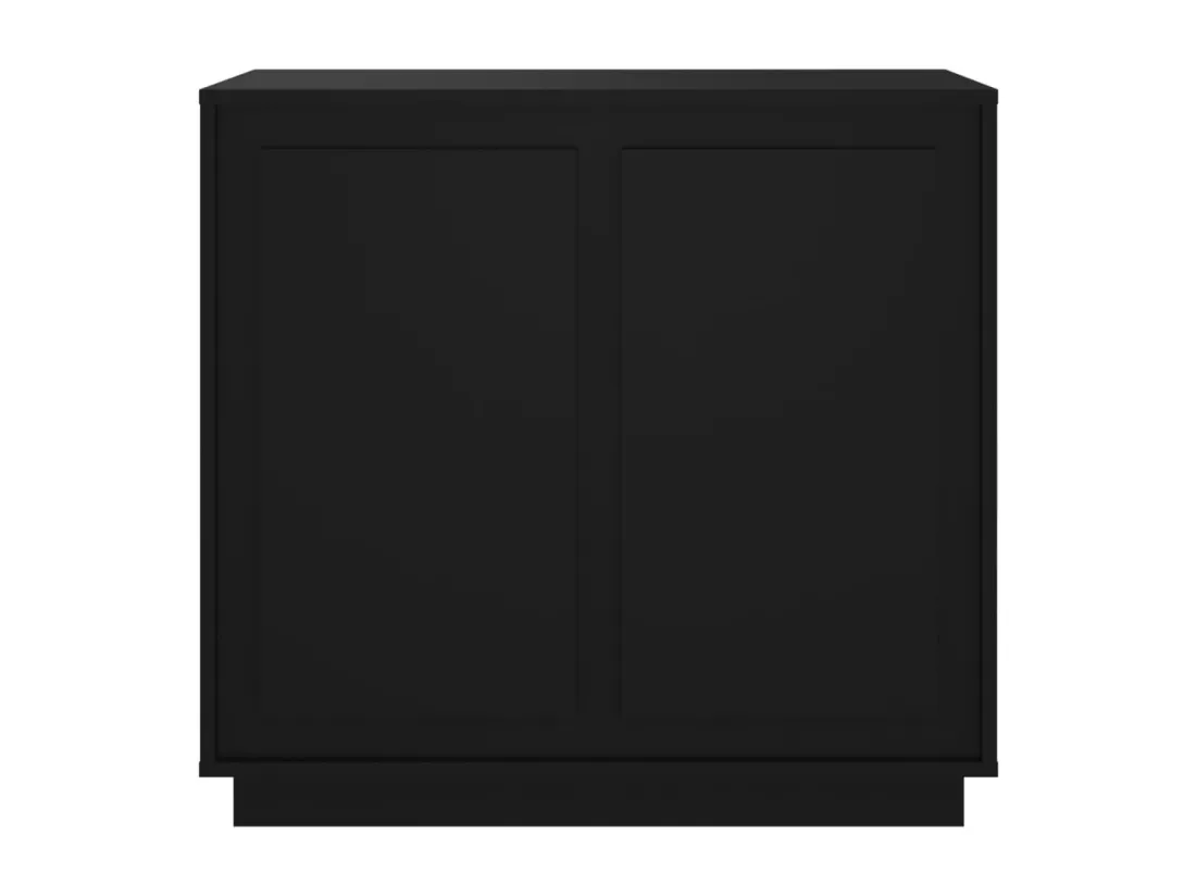 Buffet noir 80x34x75 cm bois d'ingénierie