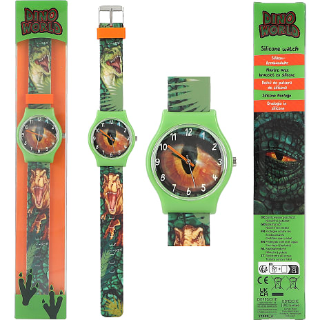 Dino World silikone armbåndsur – flere varianter - assorteret