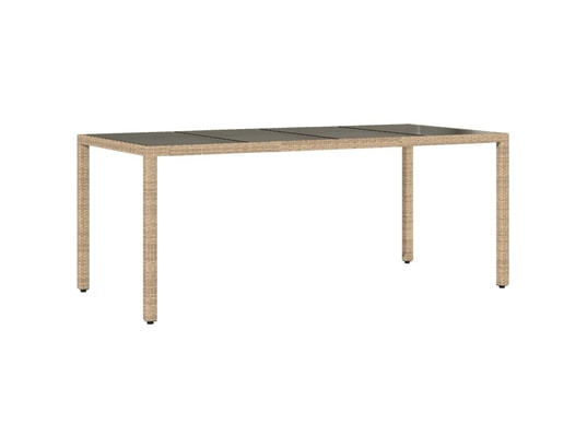 VIDAXL - Ensemble table et chaises Ensemble à manger de jardin et coussins 9 pcs beige rotin ve...