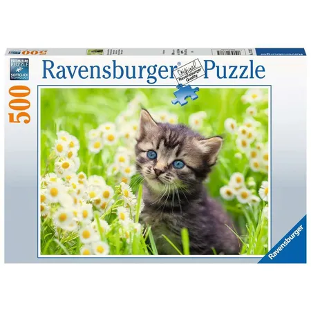Ravensburger Puzzle - Kätzchen in der Wiese, 500 Teile