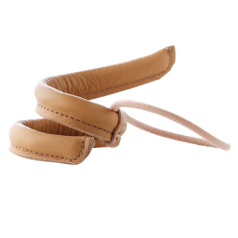 Corinne Leather Band Short Narrow Bendable Camel